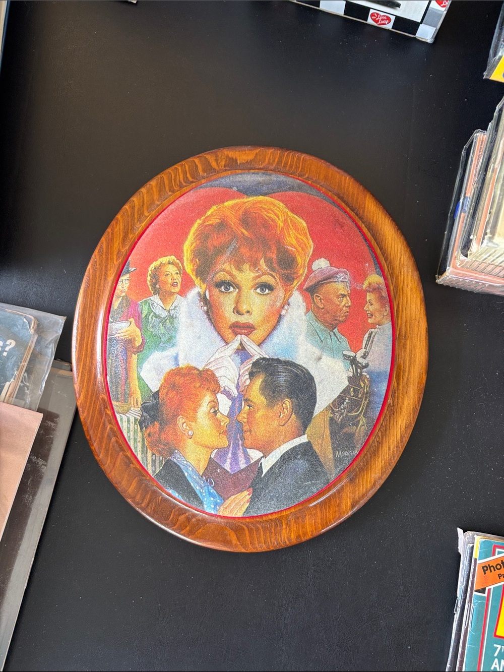 Vintage Style Red & Brown Illustrated Wall Plaque